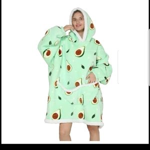 Women's Adult Avacado Confy Hoodie Blanket